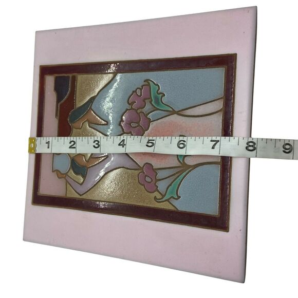Maidens W/ Mesa Southwestern Style Decorative Tile Trivet Vintage 80s Arius - Picture 7 of 14